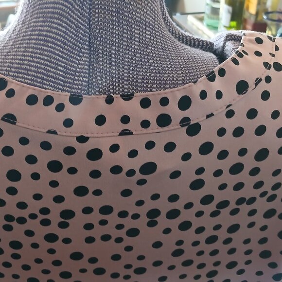 NY Collection Top Shirt Women's Pink & Black spotted Size PXL - Picture 5 of 14